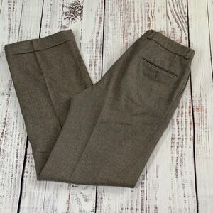 VTG Yves Saint Laurent Wool Blend Pleated Trousers Brown Women's Size 27